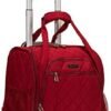 Rockland Melrose Upright Wheeled Underseater Luggage, Red, Carry-On 15-Inch