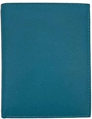 Teal RFID Genuine Leather Passport Wallet - Image 7