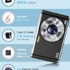 4K Digital Camera Autofocus Vlogging Camera Kids with Front Rear Lens, 32GB Card, 2 Batteries, 48MP 16X Digital Zoom Anti-Shake Time Stamp, Compact Travel Selfie Camera for Kid Teen Beginner(Black) - Image 7