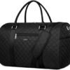 ITIEZY Travel Duffel Bag, Black Weekender Bag for Women, Weekender Travel Bag with Shoulder Strap, Quilted Duffle Bag for Women, Perfect for Gift