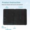 Crystal Diamond Ladies Key Purse Bag Passport Holder Cover Traveling Passport Case Women PU Leather Bling Rhinestone Card Case，Waterproof Rfid Blocking Travel Wallet - Image 6