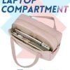 BAGSMART Travel Duffle Bag 31L Quilted Weekender Overnight Bag for Women with Laptop Compartment, Large Carry On Airport Bag with Wet Pocket & Shoe Bag for Business Trips, Sports (Pink) - Image 4