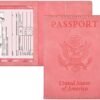 Doulove Passport and Vaccine Card Holder Combo, Passport Holder with Vaccine Card Slot, Leather Passport Cover Case for Women Men