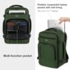 ECOHUB 16'' Travel Backpack Carry On Underseat Airline Approved Personal Item Travel Bag with Multi-Pockets Laptop Backpack Casual Daypack Small Backpack Lightweight for Women Men, Green - Image 6