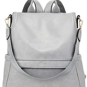Women Backpack Purse Fashion Elephant Skin Pattern Large Travel Bag Ladies Shoulder Bags Gray