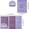 1 Pcs Passport Holder and Vaccine Card Holder Combo, Travel Passport Wallet, Passport Cover Case for Women and Men (Light Purple) - Image 2