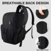classic carry-on travel backpack for men and women, Anti theft laptop backpack with USB charging port for work, large backpack for college, water resistent, gift choice(BLACK) - Image 4
