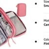 Electronics Accessories Case, Universal Electronics Accessories Organizer Pouch Bag, Waterproof Portable Cable Organizer Bag, Travel Gear Carry Bag for Cord, Charger, Flash Drive, Phone,SD Card,Pink - Image 8