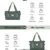 Weekender Bags for Women,Large Duffle Bag, Overnight Bags for Woman Travel, Sport Gym Bag Waterproof, Hospital Bag for Women Labor Delivery, Carry On Tote Bag with Trolley Sleeve, DarkGreen - Image 4
