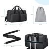 Gym Bag, BAGSMART Duffle Bag for Travel Duffel Bag, Carry on Weekender Overnight Bag with Trolley Sleeve, Personal Item Travel Bag, Sports Gym Tote Bag, Shoe Bag-Blck Grey - Image 6