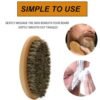 Small Beard Brush for Men | Bamboo, Compact and Lightweight | Travel Beard Brush Soft | Easy to Clean and Maintain | Great for Christmas Gift - Image 3