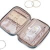 BELALIFE Travel Jewelry Organizer, Portable Jewelry Storage Case for Earrings, Rings, Necklaces, Bracelets, Lake-Blue - Image 6