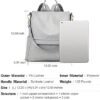 Women Backpack Purse Fashion Elephant Skin Pattern Large Travel Bag Ladies Shoulder Bags Gray - Image 3