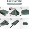 Portable Litter Box with Lid, Leak-Proof Collapsible Cat Litter Box Great for Travel Hotel Stays and Road Trip 18x14x5.5 Inches (Olive Gray Box+Liner, Large) - Image 3