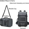 Grey 50L Laptop Backpack, Unisex, USB Port Design - Image 4