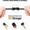 Vibes 201 Wired Earbuds in Ear Headphones, Noise Cancelling Bass Driven HiFi Earphones, Tangle-Free Braided Cord, Carry Case, Ear Buds Tips, 3.5mm Jack, Secure Fit (Clear Brown, No Mic) - Image 6