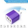 USB Charger Adapter, AILKIN 3.1A 3-Port Powerful Universal Home Travel USB Fast Charging Adapter Wall Plug-in USB Block for iPhone, iPad, iWatch, Samsung Galaxy, Google Pixel, Moto, Kindle Fire Box - Image 3