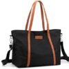Laptop Bag Waterproof Lightweight Tote Bag for Women Nylon Briefcase Computer Work Shoulder Handbag Fits 15.6 inch Laptop