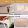 Abiudeng Large Makeup Bag,Double Layer Cosmetic Bag,Travel Makeup Bag,Leather Makeup Bag, Cosmetic Travel Bags,Portable Leather Toiletry Bag,Roomy Cosmetic Bag for Women and Girls - Image 6
