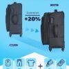 BAGSMART 2 Piece Luggage Sets, Expandable 20 inch Carry on Luggage Airline Approved, Lightweight Carry on Suitcase with Spinner Wheels, Family Travel Suitcase Set with Duffle Bag - Image 2