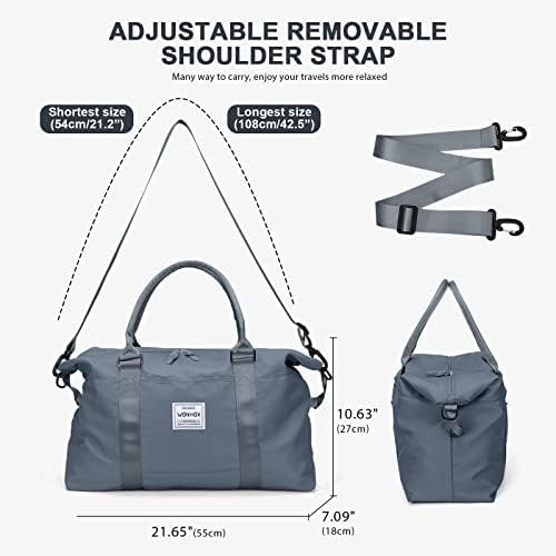 VECAVE Weekender Bags for Women,Carry on Bag,Overnight Bag with Trolley Sleeve,Sports Tote Gym Bag,Travel bag for Women… - Image 2