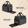 BAFASO Large Cosmetic Bag Makeup Bag with Adjustable Dividers, Travel Makeup Case Holds Cosmetics and Hair Supplies, Black - Image 4
