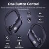 bmanl Wireless Earbuds Bluetooth Headphones 48hrs Play Back Sport Earphones with LED Display Over-Ear Buds with Earhooks Built-in Mic Headset for Workout Black - Image 4