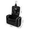 LAVIEVERT Toiletry Bag/Makeup Organizer/Cosmetic Bag/Portable Travel Kit Organizer/Household Storage Pack/Bathroom Storage with Hanging for Business, Vacation, Household - Black - Image 5