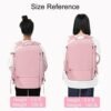 Hanples Extra Large Travel Backpack for Women as Person Item Flight Approved, 40L Carry On Backpack, 17 Inch Laptop Waterproof Hiking Casual Bag Backpack(Pink) - Image 9