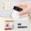 4oz Glass Clear Cosmetic Jars with Black Lids,Empty Small Glass Jars with Inner Liners,Round Travel Sample Container for Cream,Lotion,Ointments,Candle Making,Set of 25 - Image 7