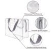 6Pcs Crystal Clear PVC Travel Toiletry Bag Kit for Women Men, Waterproof Vinyl Packing Organizer Storage Bags with Zipper Handle Straps, Cosmetic Pouch Carry on Airport Airline Compliant Bag Handbag - Image 5