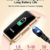 Smart Watch Fitness Tracker with Heart Rate, Blood Oxygen, Blood Pressure, Sleep Monitor, 100 Sports Modes, Step Counter - IP68 Waterproof for Android and iPhone - Image 3