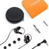 Vibes 201 Wired Earbuds in Ear Headphones, Noise Cancelling Bass Driven HiFi Earphones, Tangle-Free Braided Cord, Carry Case, Ear Buds Tips, 3.5mm Jack, Secure Fit (Clear Brown, No Mic) - Image 9