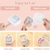 3Pcs Hair Tie Organizer, Portable Travel Qtip Holder Hair Accessories Organizer Box, Stackable Cotton Swab Dispenser Hair Accessory Box for Girls, Women, Bathroom, Desktop (White, Pink) - Image 4