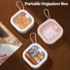 3Pcs Hair Tie Organizer, Portable Travel Qtip Holder Hair Accessories Organizer Box, Stackable Cotton Swab Dispenser Hair Accessory Box for Girls, Women, Bathroom, Desktop (White, Pink) - Image 5