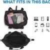 BAGSMART Gym Bag for Women, Carry on Weekender Overnight Bag, Travel Duffel Bags with Trolley Sleeve, Personal Item Travel Bag Tote Bag Workout Dance Bag, Black-Medium - Image 5