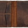 Hide & Drink, Leather Passport and Card Organizer, Holds Up to 6 Cards Plus Folded Bills, Travel Essentials Sleeve Case, Handmade :: Bourbon Brown