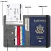 Passport Holder Cover Wallet for Men Women, Travel Essentials Must Haves Waterproof RFID Blocking Card Slots Leather Passport Case Travel Wallet - Image 2