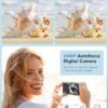 4K Digital Camera Autofocus Vlogging Camera Kids with Front Rear Lens, 32GB Card, 2 Batteries, 48MP 16X Digital Zoom Anti-Shake Time Stamp, Compact Travel Selfie Camera for Kid Teen Beginner(Black) - Image 4