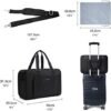 BAGSMART Weekender Bags for Women, Travel Duffle Bag Carry On Overnight Personal Item Bag with Shoe Bag for Travel Essentials (Black, 27L) - Image 6