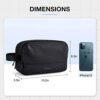 BAGSMART Travel Toiletry Bag for Men, Dopp Kit Water Resistant Shaving Bag for Toiletries Accessories, Black-Medium - Image 5