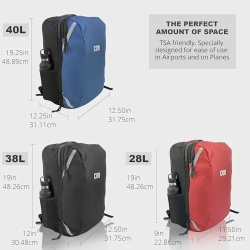 COR Surf Carry On Travel Backpack | NOW with Premium YKK Zippers | Flight Approved Carry On Laptop Backpack with Secret Passport Pockets | The Island Hopper (28L, Army Green) - Image 4