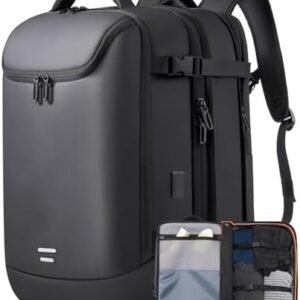 Travel Carry on Backpack 50L Expandable Flight Approved Backpacks 17.3 inch Laptop and USB Charging Port bags Water Resistant Business Back Pack for Women & Men