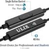 UliX Rider Wired Earbuds in-Ear Headphones, Earphones with Microphone, 5 Years Warranty, with Anti-Tangle Cable, Ear Buds for iPhone, iPad, Samsung, School Students, Kids, Women, Small Ears - Image 3