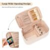 OCHEAL Makeup Bag, Travel Makeup Bag Waterproof Cosmetics Organizer Make Up Bag Case,Toiletry Bag for Women,Large Capacity for Girls Daily Use Dorm Room Storage with Dividers -Beige - Image 2