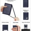 Stouchi AirTag Passport Holder for Men, Leather Passport Holder with Vaccine Card Slot, Family Travel Passport Wallet Cover Case, Blue - Image 5