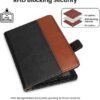 DTTO Passport Holder Cover Wallet, Premium PU Leather RFID Blocking Travel Wallet Case with Vaccine Card Slot for Women Men, Black Brown - Image 5