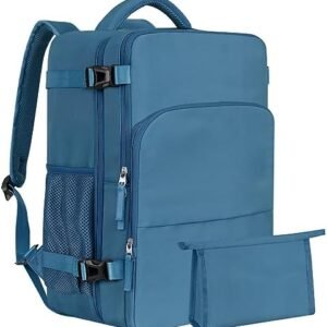 Travel Backpack for Men, Flight Approved Person Item Bag, Carry On Backpack, Lightweight Casual Daypack, College Backpack Fits 16.5 Inch Laptop, Dark blue