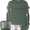 Carry on Backpack, Flight-approved Backpack for Traveling, 40L Personal Item Travel Backpack, Peacock Green - Image 2