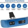 travel inspira Luggage Scale, Portable Digital Hanging Baggage Scale for Travel, Suitcase Weight Scale with Rubber Paint, 110 Pounds, Battery Included - Image 2